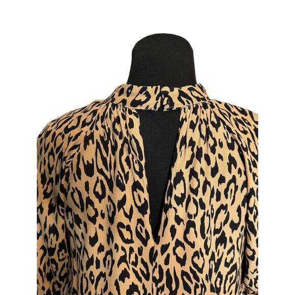 Anthropologie Leopard Print Short Sleeves Midi Dress size XS - Picture 8 of 16